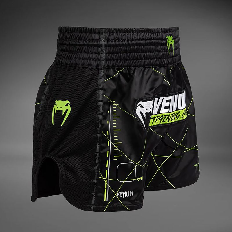 Venum Training Camp 4.0 men's training shorts black/neo green 4