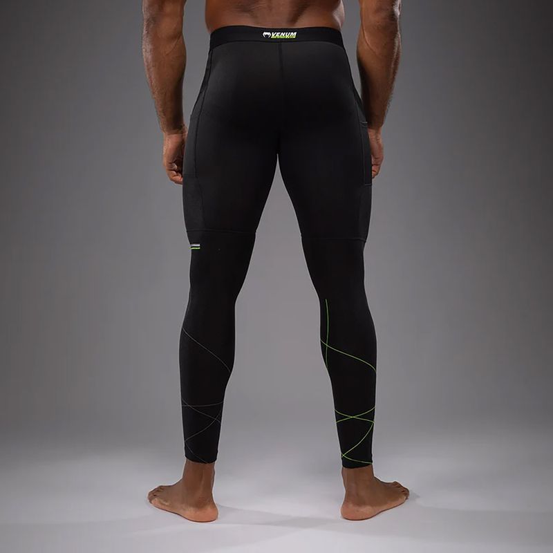 Venum Training Camp 4.0 black/neo green men's training leggings 3