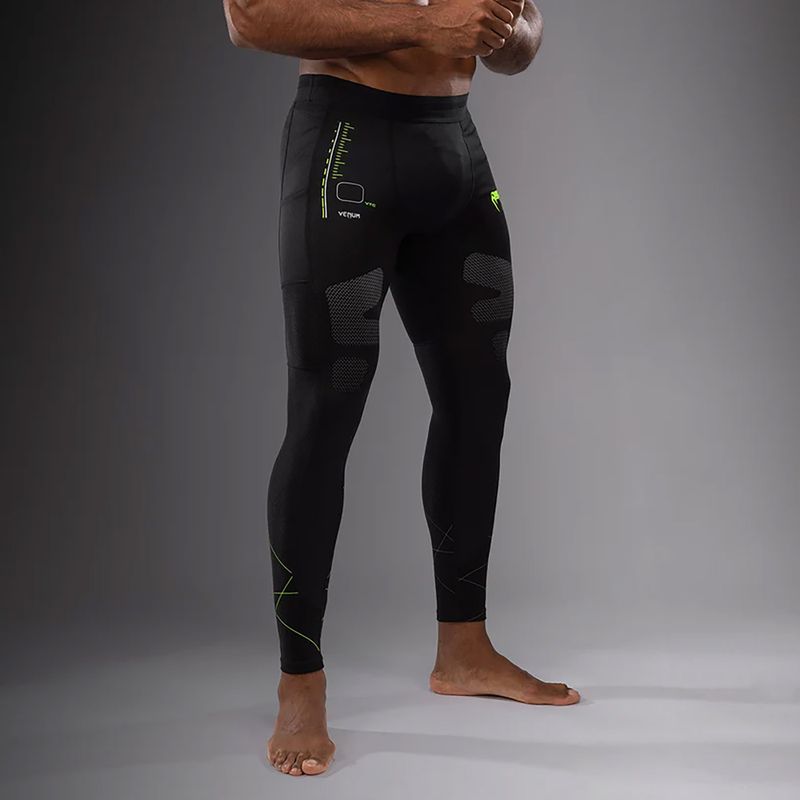 Venum Training Camp 4.0 black/neo green men's training leggings 5
