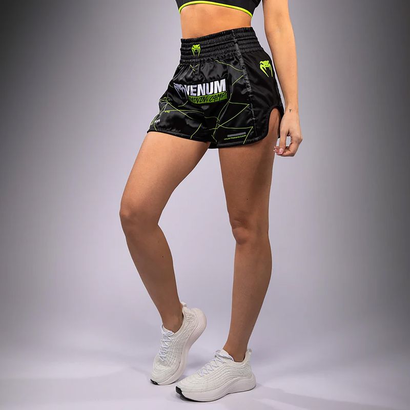 Venum Training Camp 4.0 men's training shorts black/neo green 3