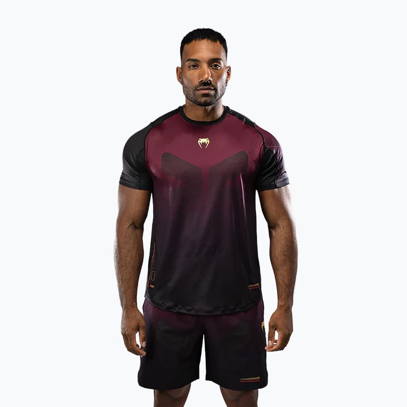 Venum Tactical XT men's training shirt black/burgundy/gold 2
