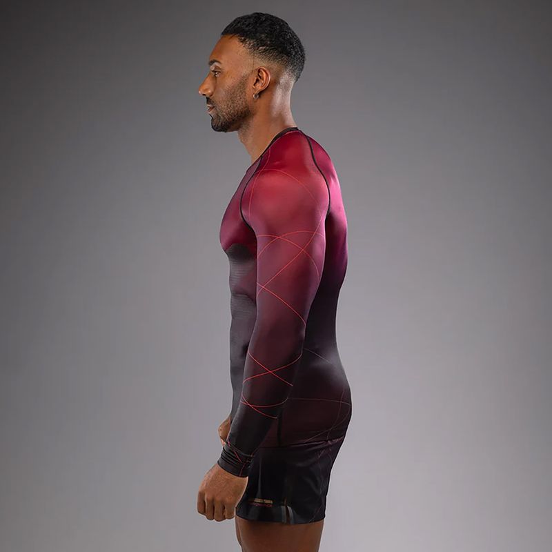 Men's training longsleeve Venum Tactical XT Rashguards black/burgundy/gold 4