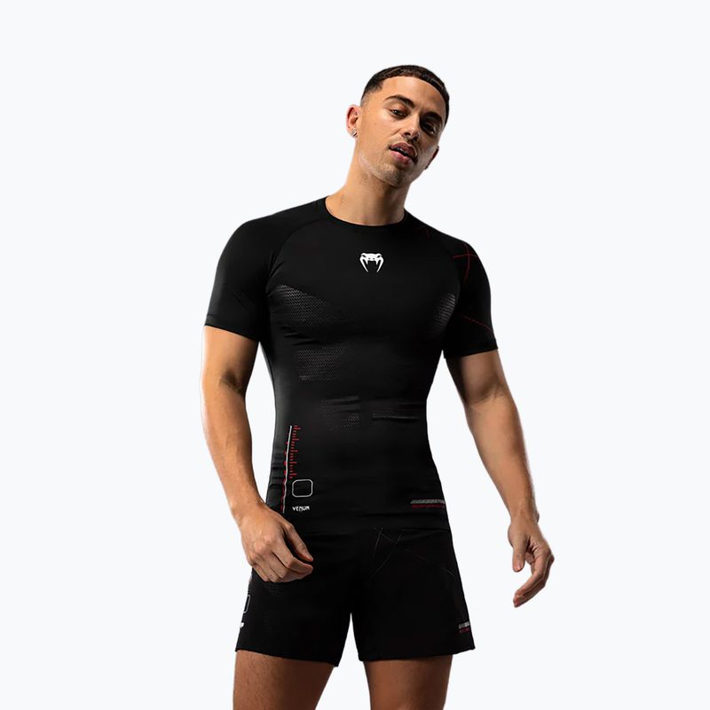 Men's training t-shirt Venum Tactical XT Rashguards black/fire red 2