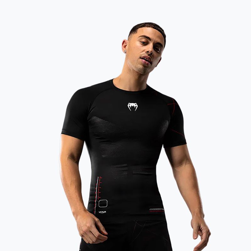 Men's training t-shirt Venum Tactical XT Rashguards black/fire red
