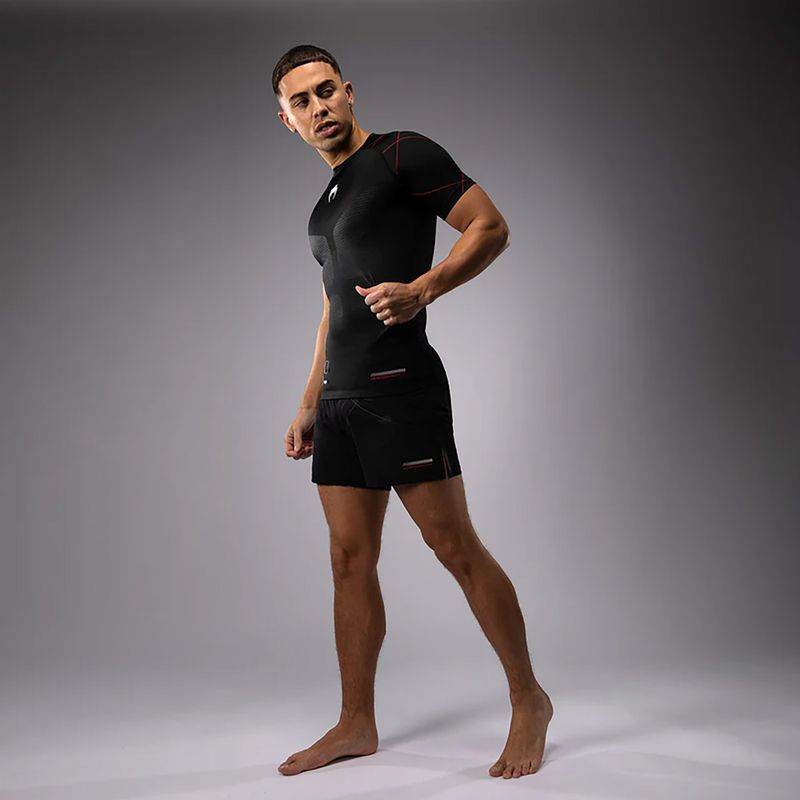 Men's training t-shirt Venum Tactical XT Rashguards black/fire red 3