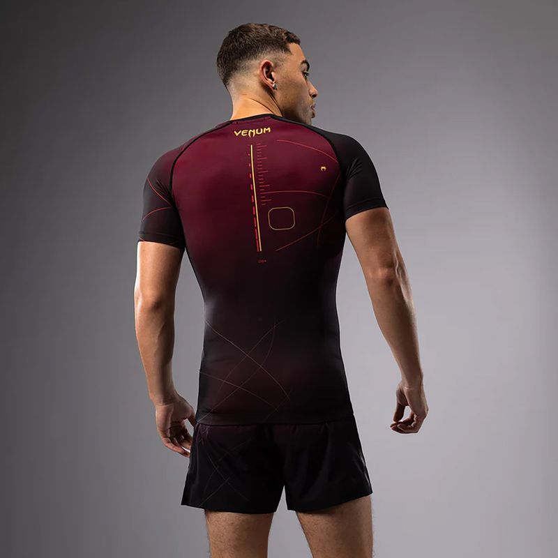 Venum Tactical XT Rashguards men's training t-shirt black/burgundy/gold 2
