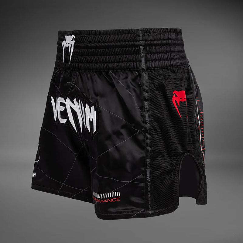 Men's Venum Tactical XT Muay Thai training shorts black/fire red 3