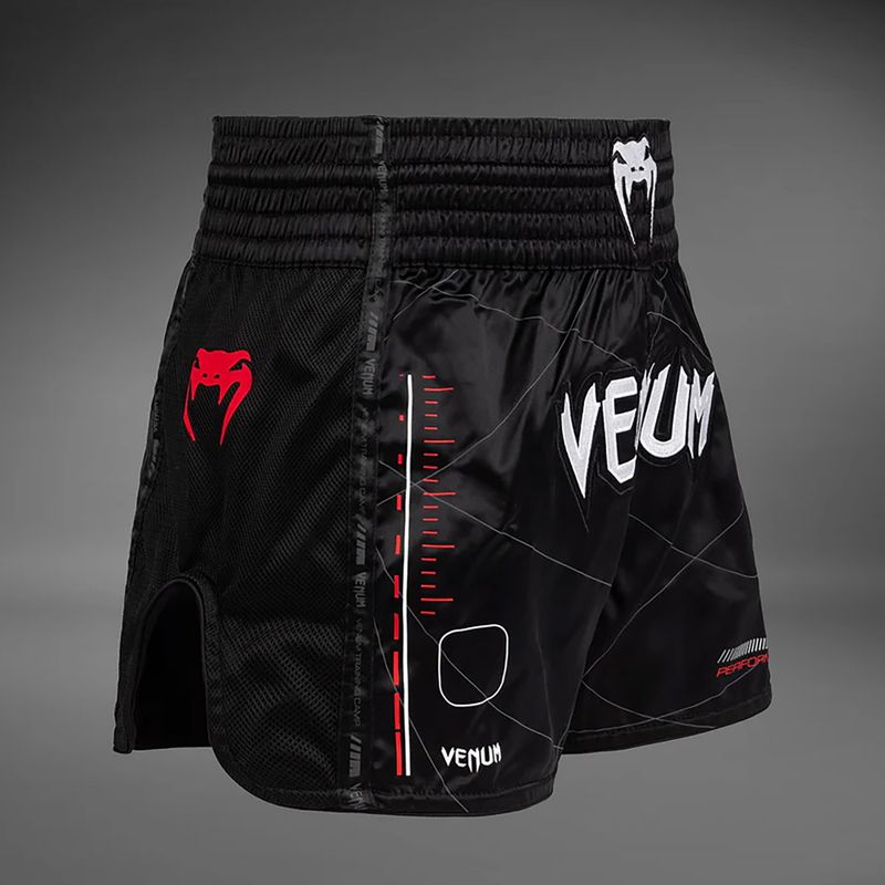 Men's Venum Tactical XT Muay Thai training shorts black/fire red 4