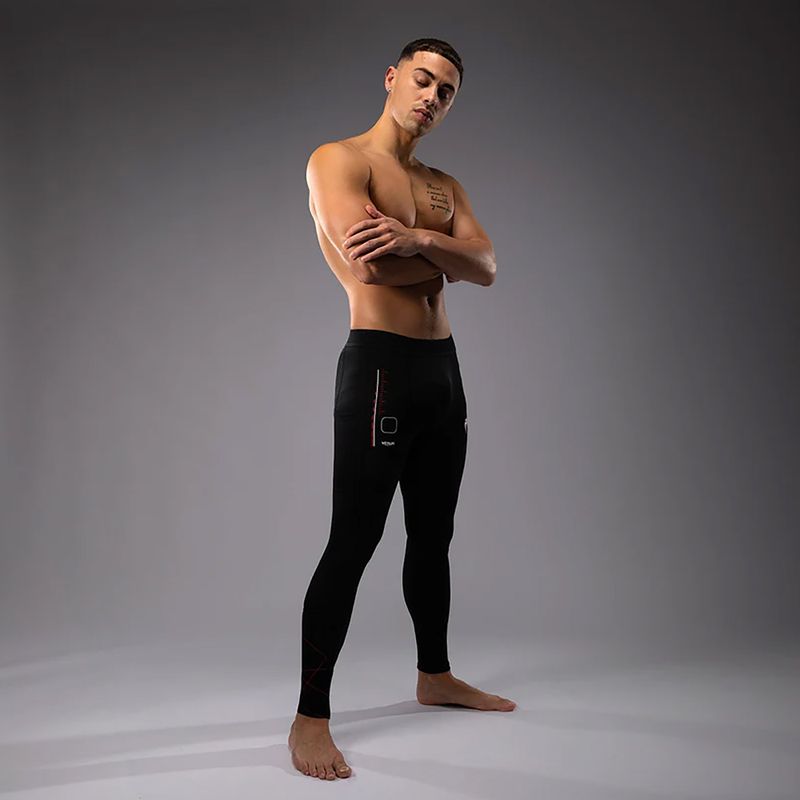 Men's training leggings Venum Tactical XT Spats black/fire red 5
