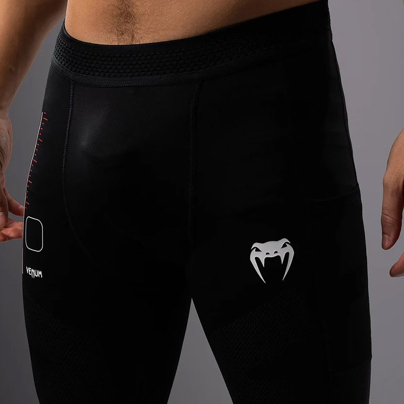 Men's training leggings Venum Tactical XT Spats black/fire red 6