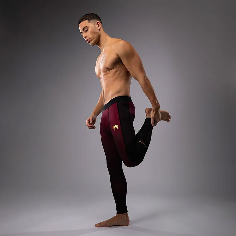 Men's training leggings Venum Tactical XT Spats black/burgundy/gold 5
