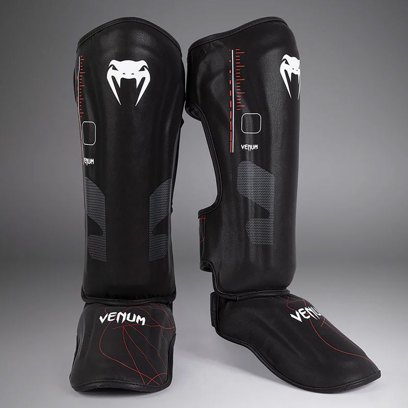 Women's tibia and foot protectors Venum Tactical XT Shinguards black/fire red 2