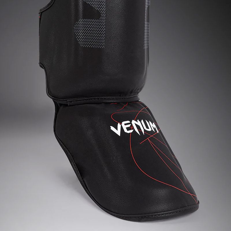 Women's tibia and foot protectors Venum Tactical XT Shinguards black/fire red 4