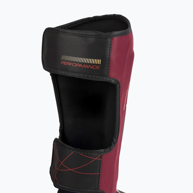 Women's tibia and foot protectors Venum Tactical XT Shinguards black/burgundy/gold 5