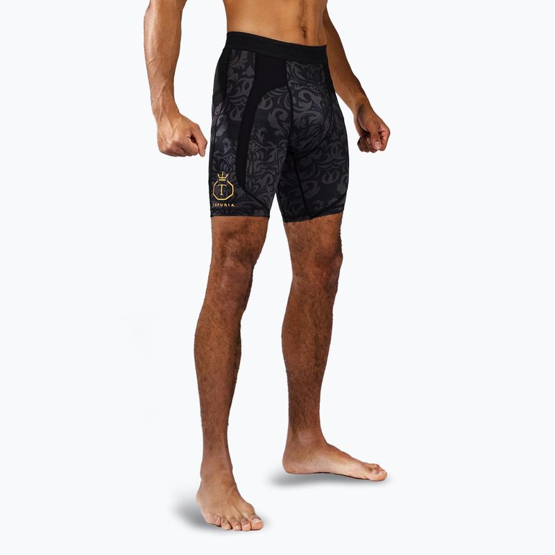 Venum x Ilia Topuria men's training shorts Unmatched Vale Tudo black/gold 5