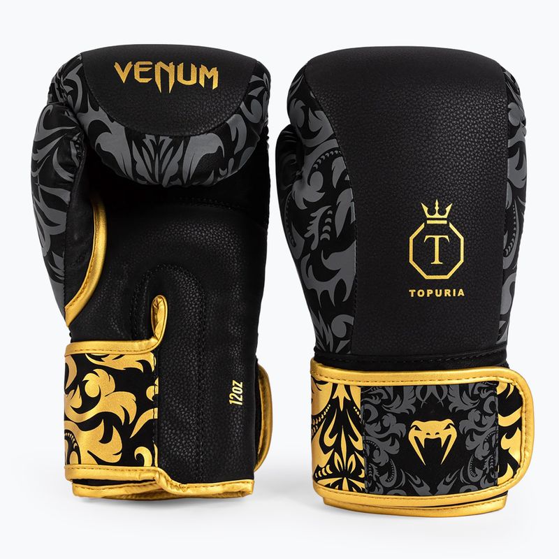 Venum x Ilia Topuria Unmatched Boxing Gloves black/gold 2