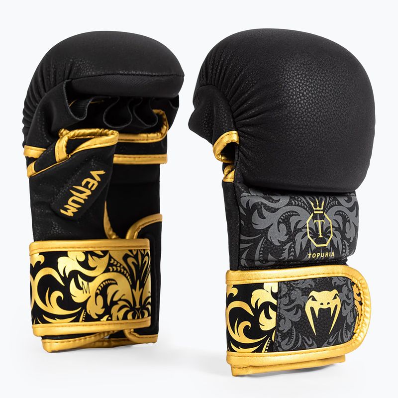 Venum x Ilia Topuria Unmatched MMA Sparring Gloves black/gold 3