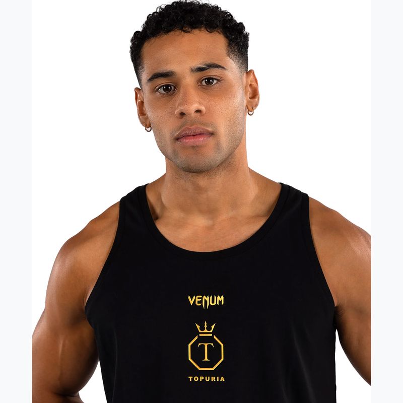 Men's training tank top Venum x Ilia Topuria Unmatched black/gold 4