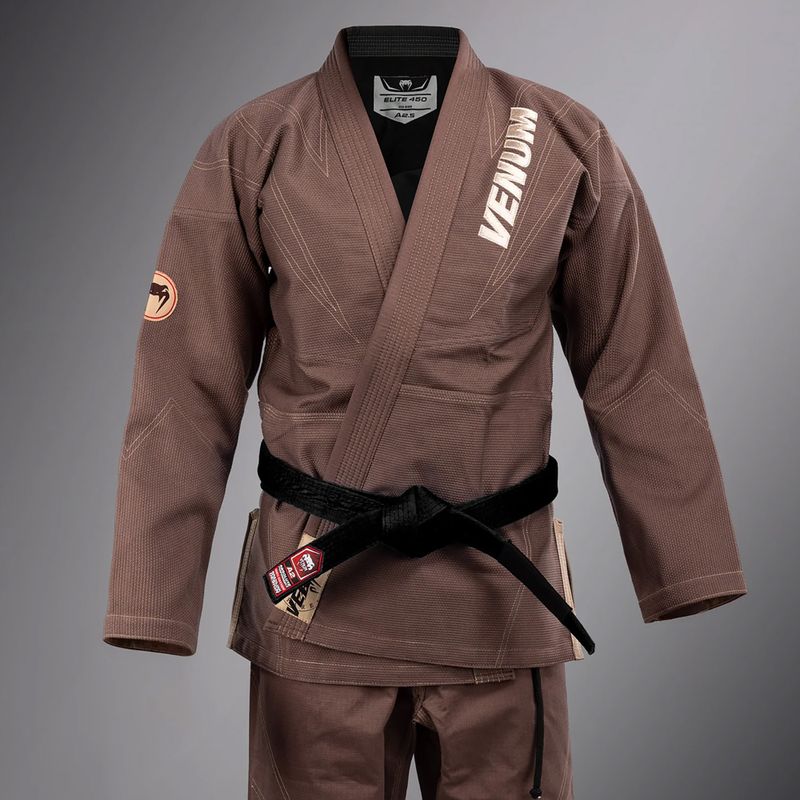 GI for Brazilian jiu-jitsu Venum Elite 5.0 chocolate brown 4
