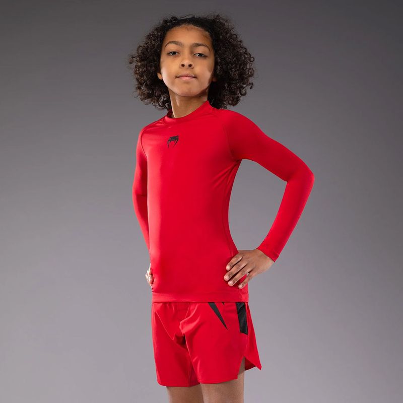 Venum Contender Rashguards Jr cherry red children's training longsleeve 4