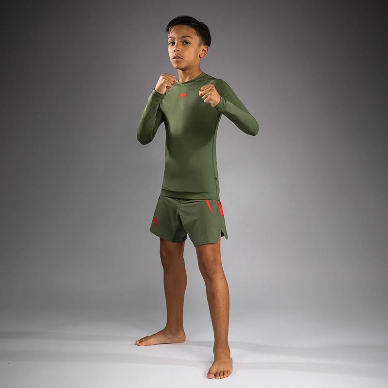 Children's training longsleeve Venum Contender Rashguards Jr khaki 2