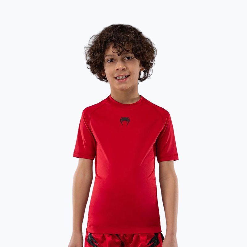 Venum Contender Rashguards Jr cherry red children's training shirt