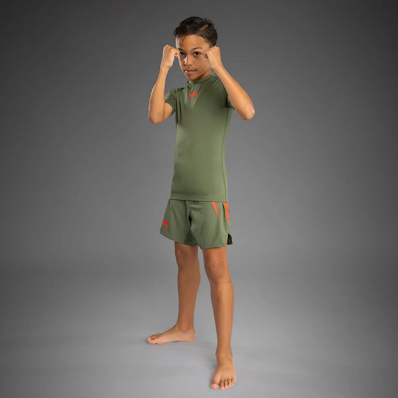 Children's training top Venum Contender Rashguards Jr khaki 2