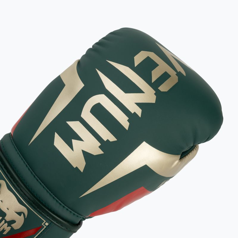 Venum Elite green boxing gloves 5