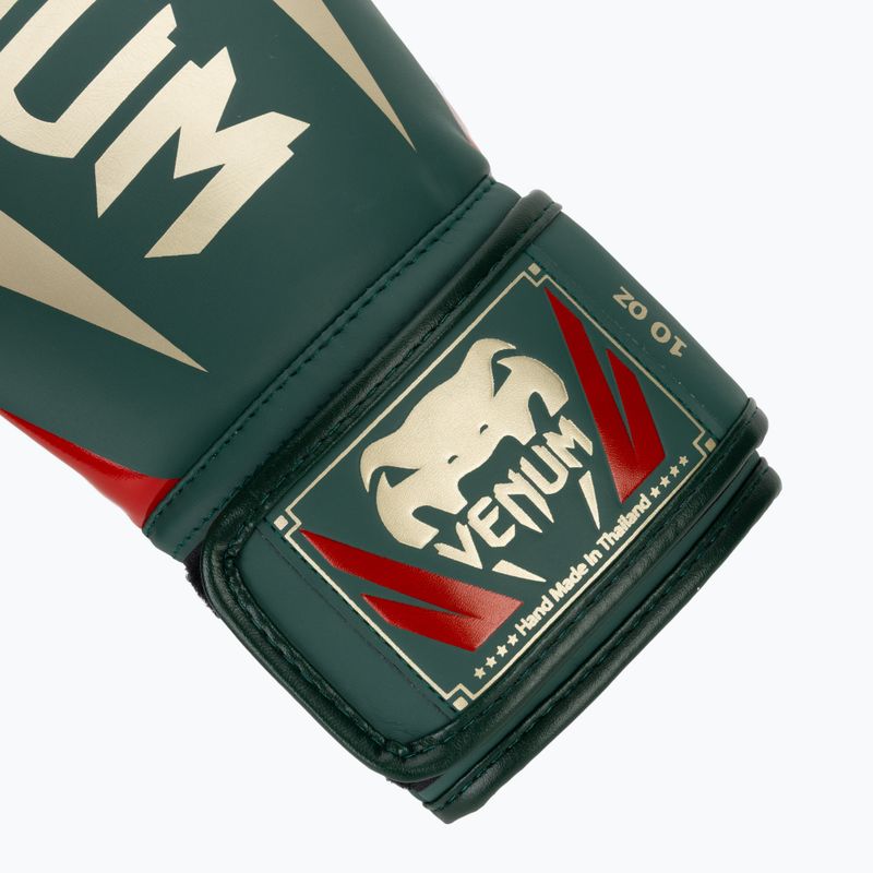Venum Elite green boxing gloves 6