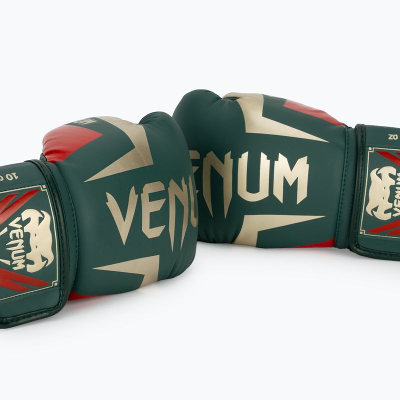 Venum Elite green boxing gloves 7