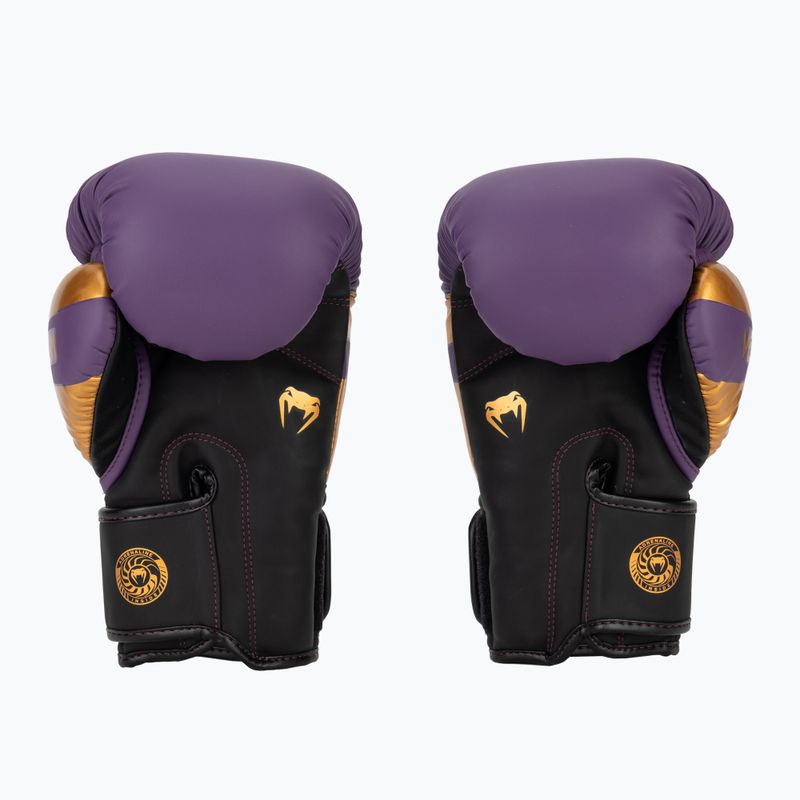 Venum Elite dark purple boxing gloves 3
