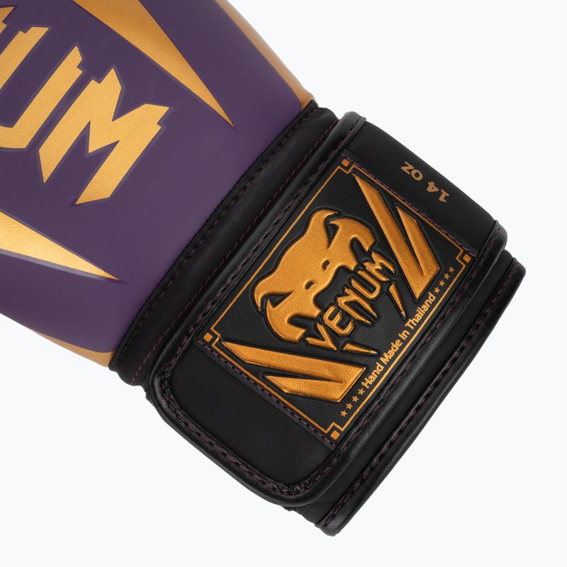 Venum Elite dark purple boxing gloves 6