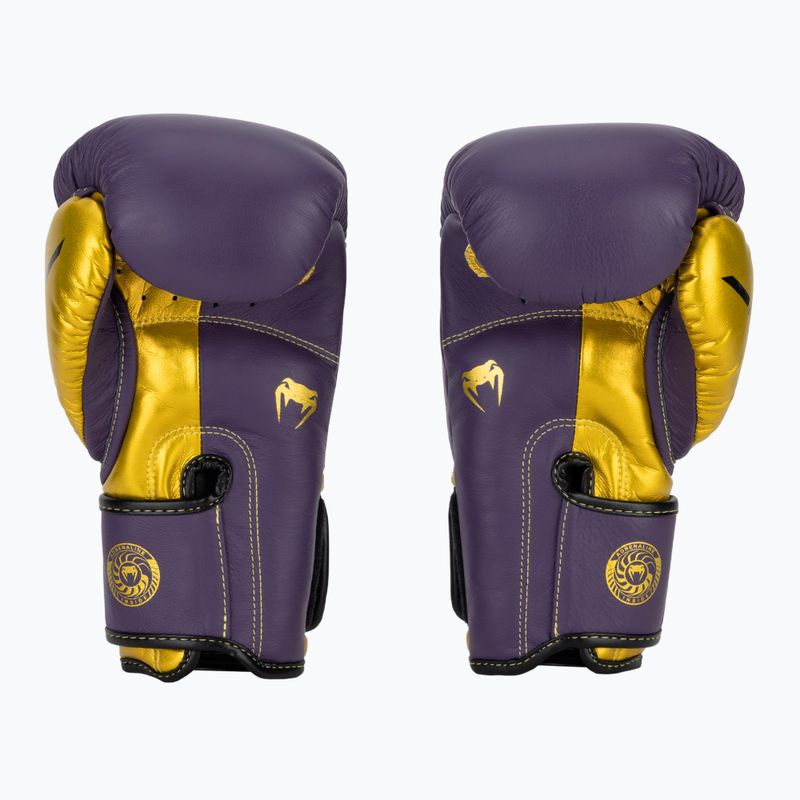 Venum Giant 3.0 dark purple/gold boxing gloves 3