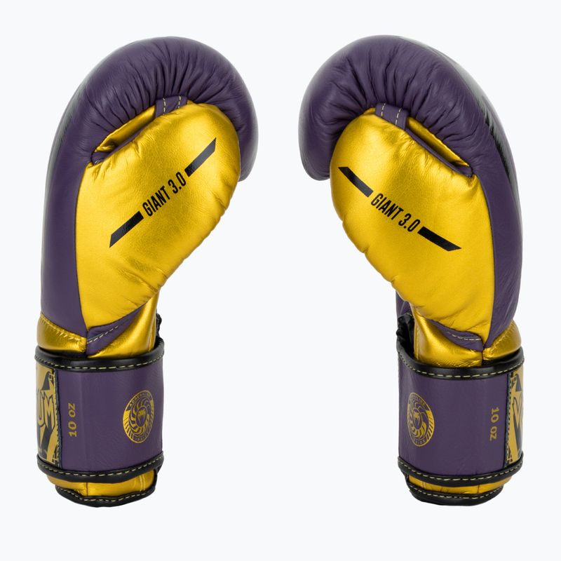 Venum Giant 3.0 dark purple/gold boxing gloves 4