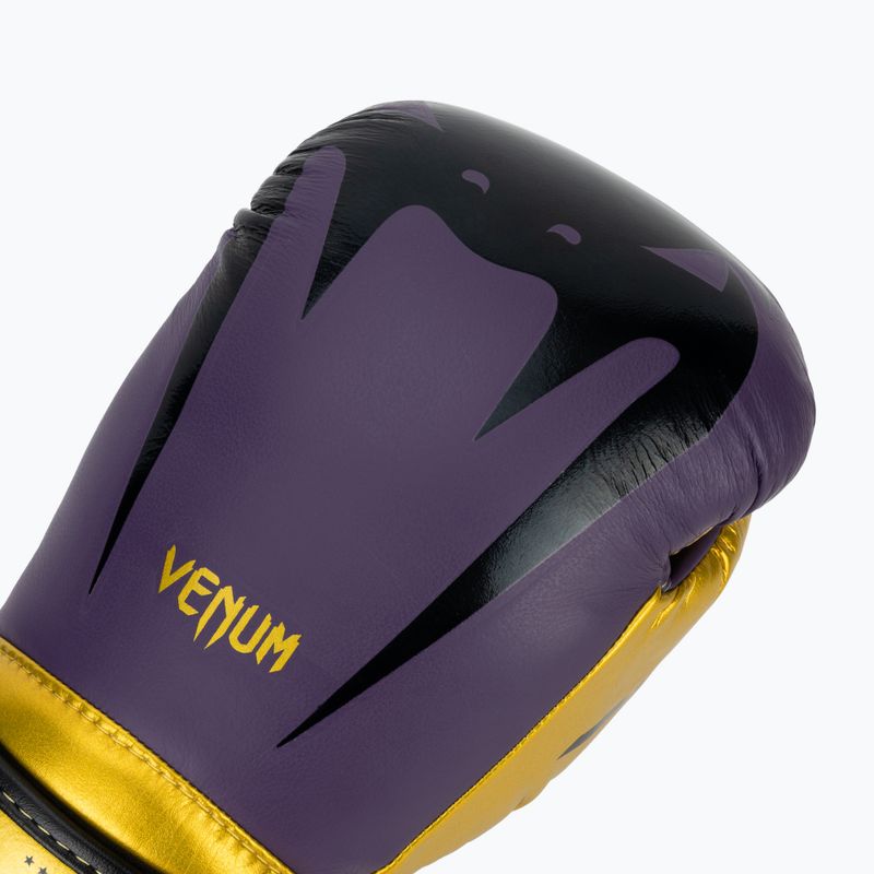 Venum Giant 3.0 dark purple/gold boxing gloves 5