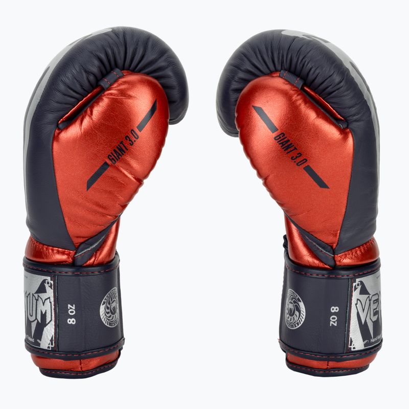 Venum Giant 3.0 boxing gloves navy blue/red 4