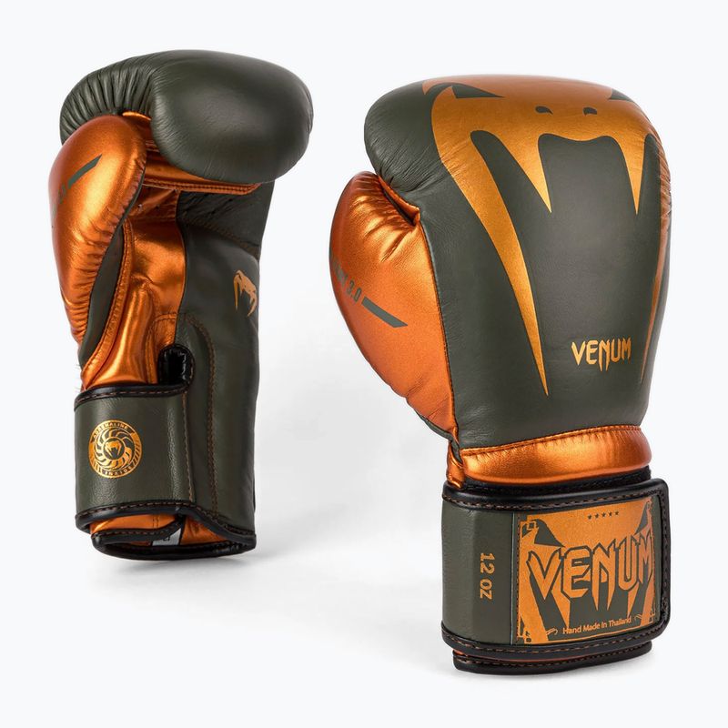 Venum Giant 3.0 khaki/bronze boxing gloves 2