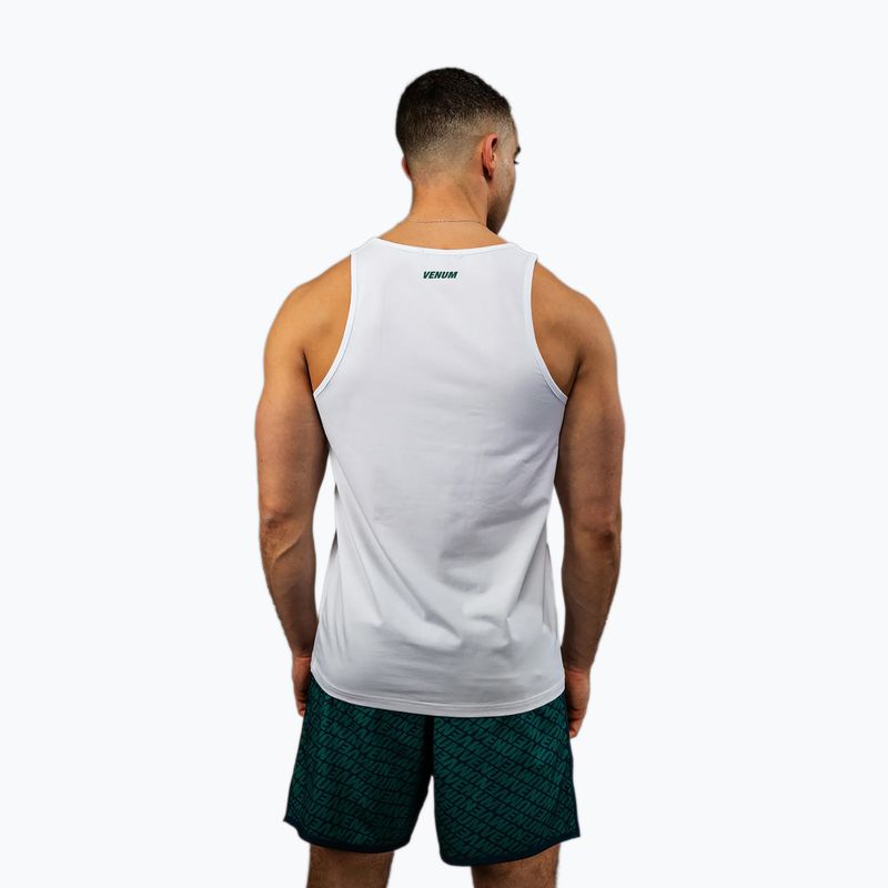 Men's training top Venum Echo white/emerald green 3