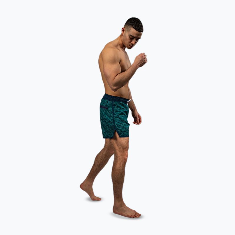 Men's training shorts Venum Echo Board deep ocean blue/emerald green 5