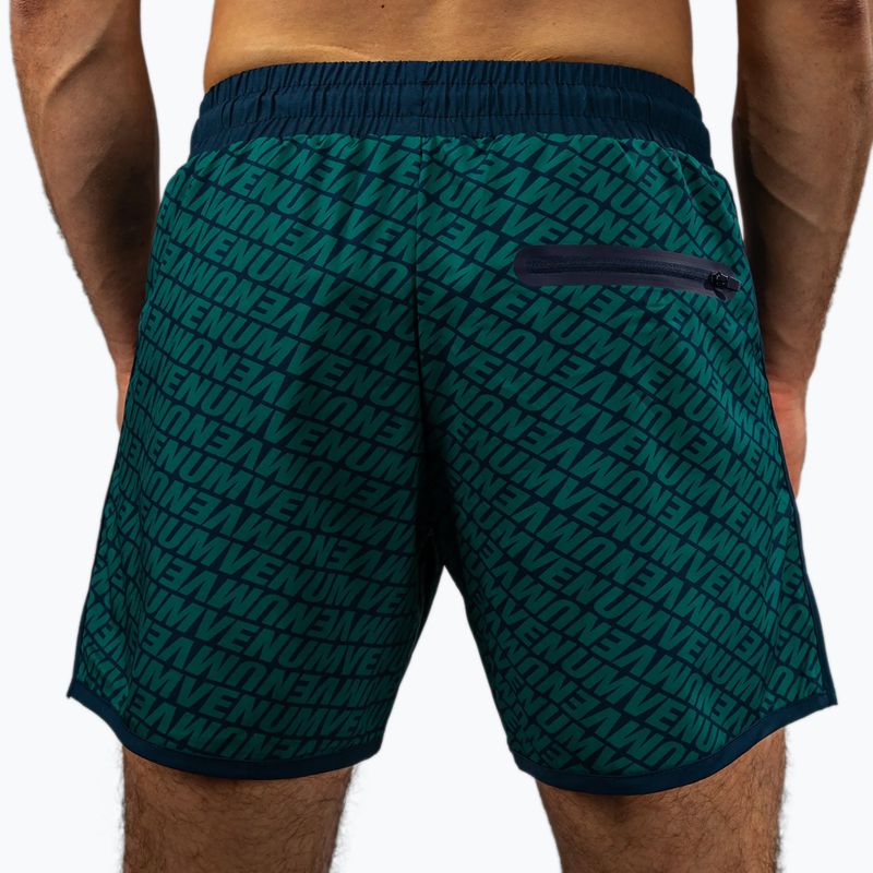 Men's training shorts Venum Echo Board deep ocean blue/emerald green 7