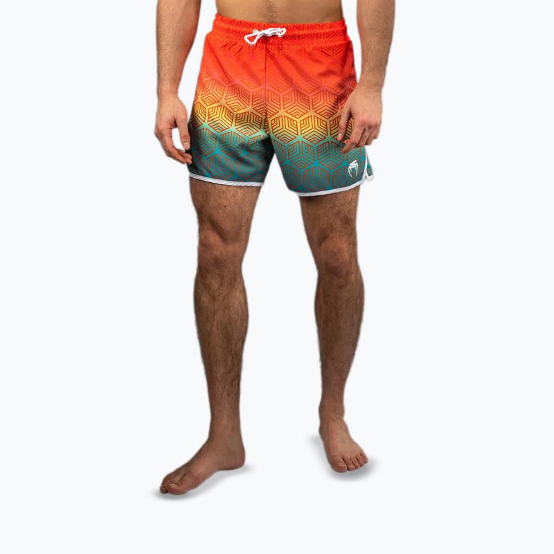 Men's shorts Venum Octane Board sunset orange/sky blue