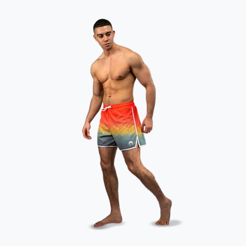 Men's shorts Venum Octane Board sunset orange/sky blue 2