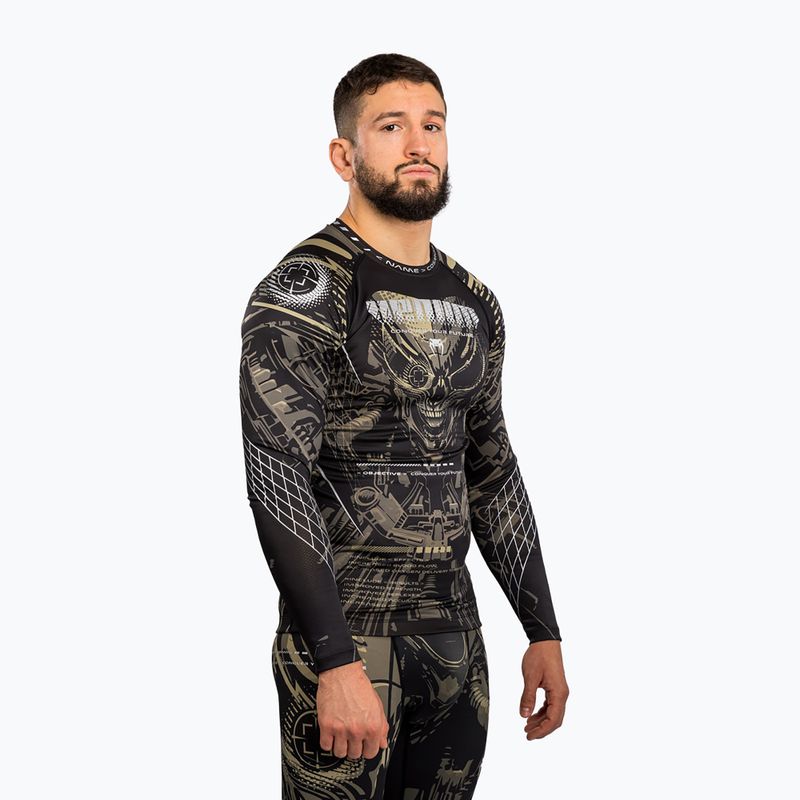 Men's longsleeve rashguard Venum Invader black/sand 3