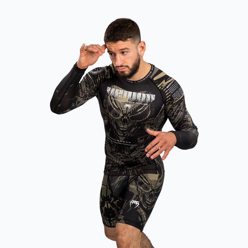 Men's longsleeve rashguard Venum Invader black/sand 5
