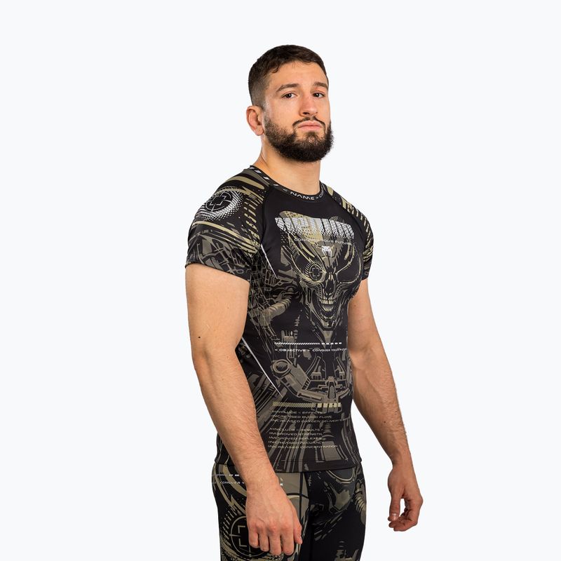 Men's rashguard Venum Invander black/sand 3