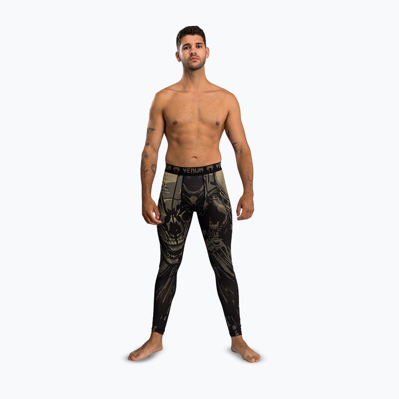 Men's training leggings Venum Invader Spats black/sand 2
