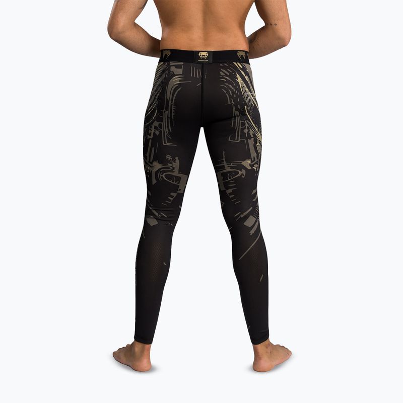 Men's training leggings Venum Invader Spats black/sand 3