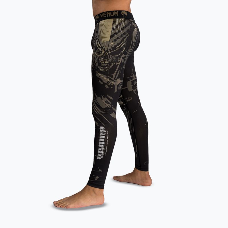 Men's training leggings Venum Invader Spats black/sand 4