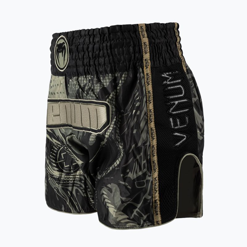 Men's training shorts Venum Invader Muay Thai black/sand 3