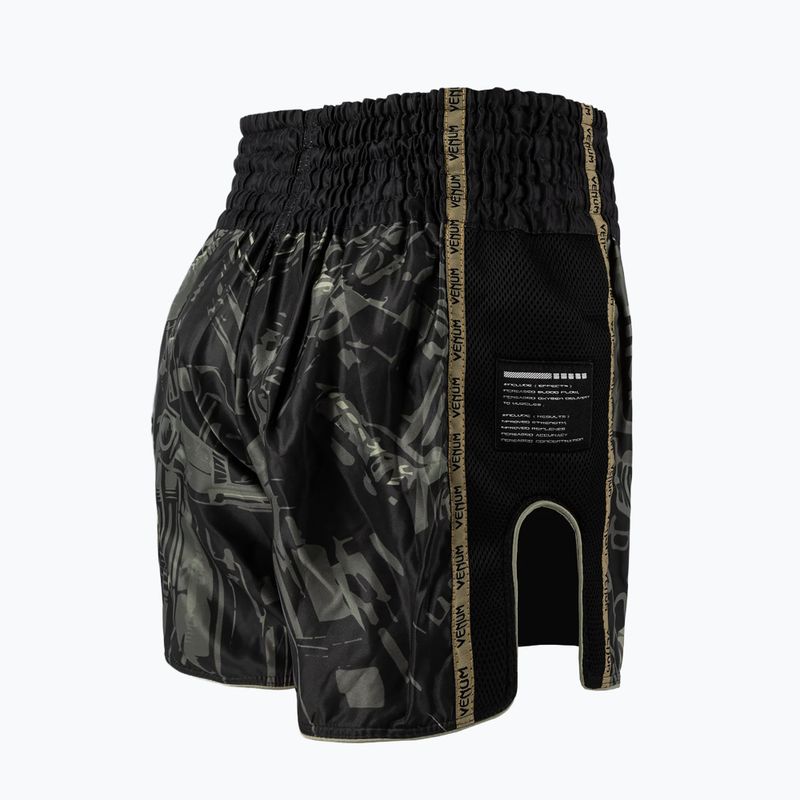 Men's training shorts Venum Invader Muay Thai black/sand 4